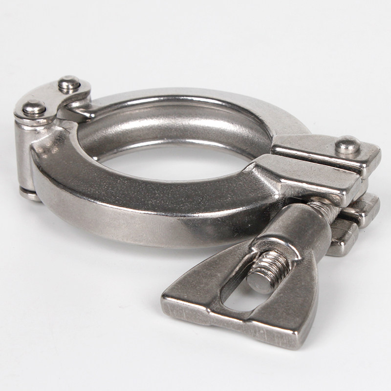 304不锈钢快装卡箍双销重型精铸卫生级卡盘抱箍卡子法兰卡扣管夹