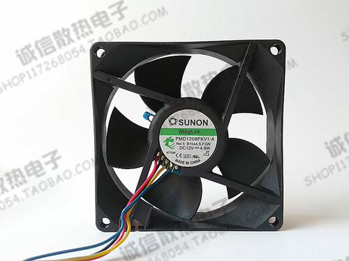 SUNON 建准 8CM 8020磁悬浮温控风扇 12V 4.8W PMD1208PKV1-A 4线
