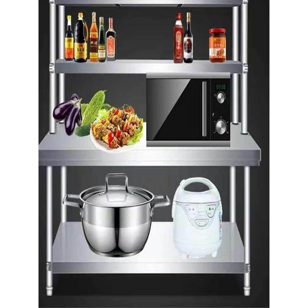 304不锈钢饭店三层酒店双层家用商用厨房打包打盒工作台灶台