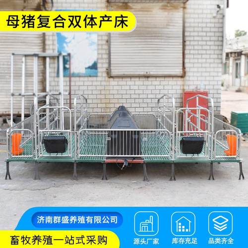 包邮 母猪产床仔猪分娩栏 加厚猪用限位栏产保一体落地式高床设备