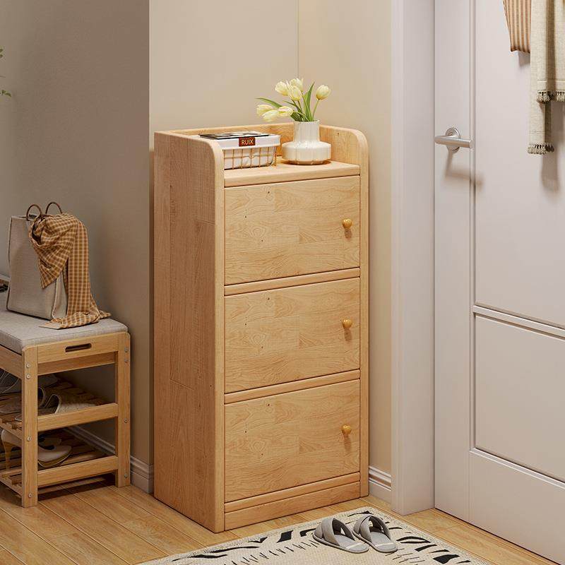 实木靠墙置物架客厅家用落地带门转角书架现代简约多层收纳小柜子