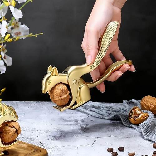 松鼠造型核桃夹锌合金多功能坚果夹核桃夹子核桃钳胡桃坚果破壳器