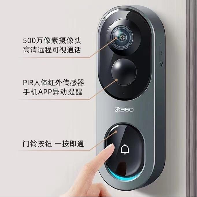 360可视门铃6pro全景监控手机远程对讲500万智能电子猫眼