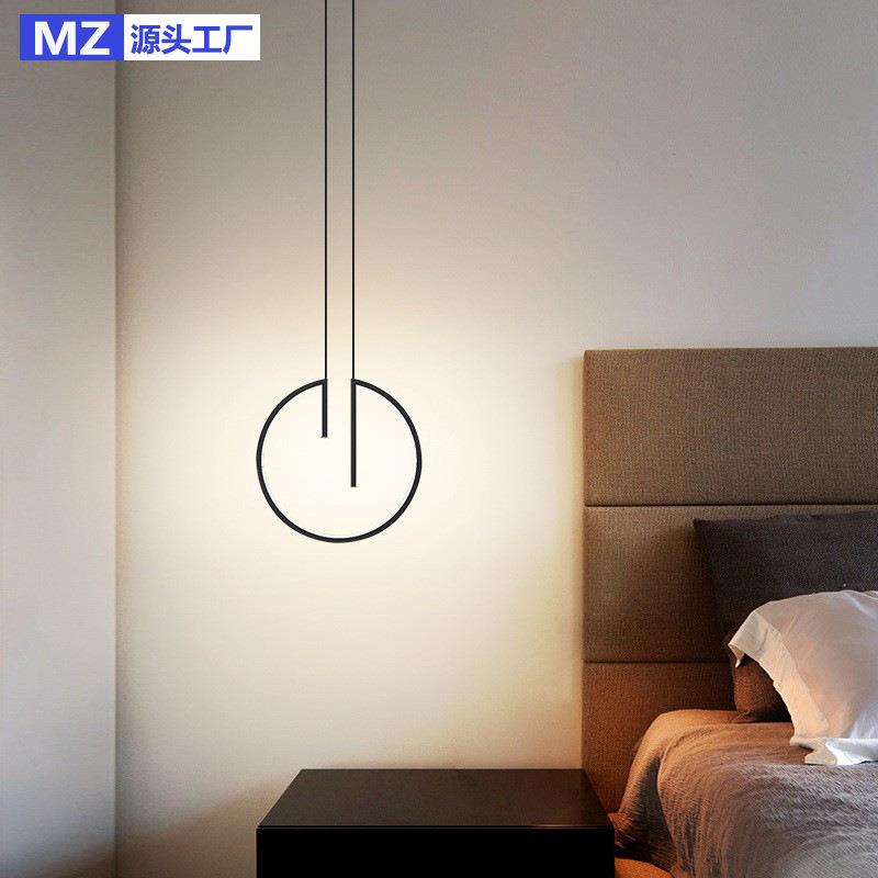 极简主卧室床头小吊灯2025年新款创意现代简约设计感北欧风房间灯