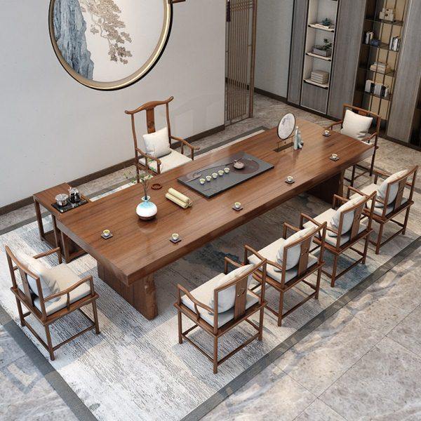 新中式实木茶桌现简约禅意茶台大板泡茶桌公室客厅会客茶桌椅,商业/办公家具,茶台/茶桌,淘宝优惠券,粉丝福利购,淘宝优惠卷