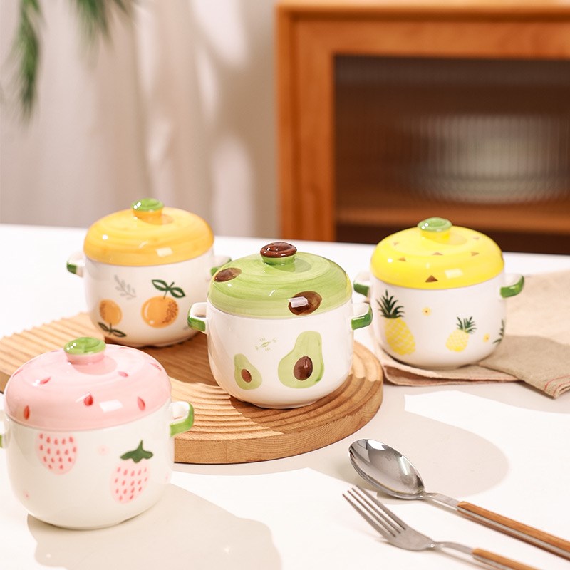 2024新款f陶瓷隔水炖盅燕窝专用家用小型煲汤炖盅一人份烤箱可用