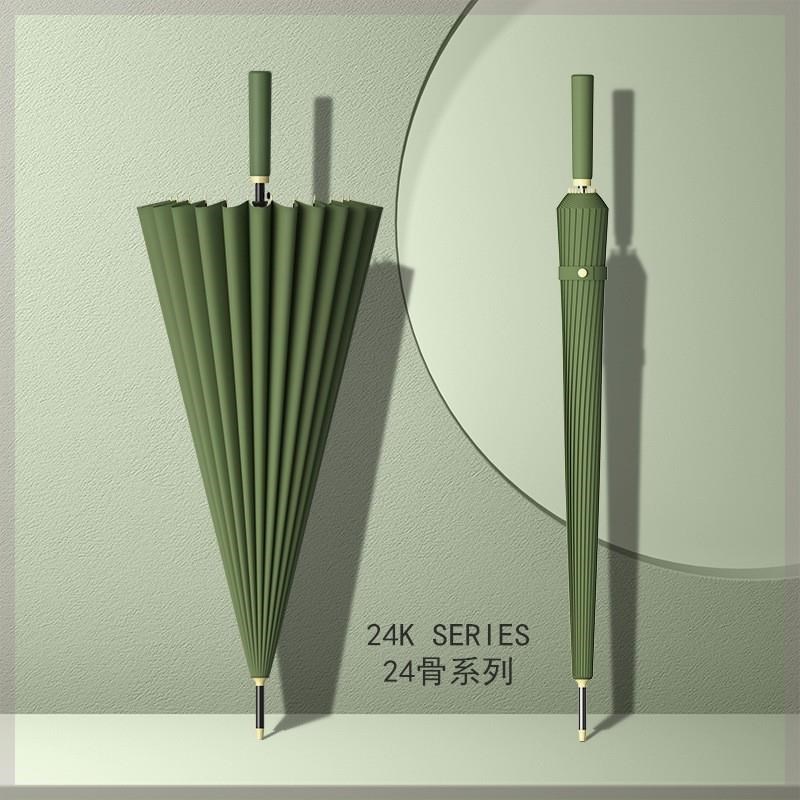 24骨长a柄雨伞大号男士加大加固自动伞女超大防风加厚雨伞可印log