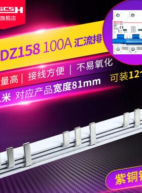 DZ158断路器NC3P空开100A紫铜汇流排接线端子间距81空气开关连接