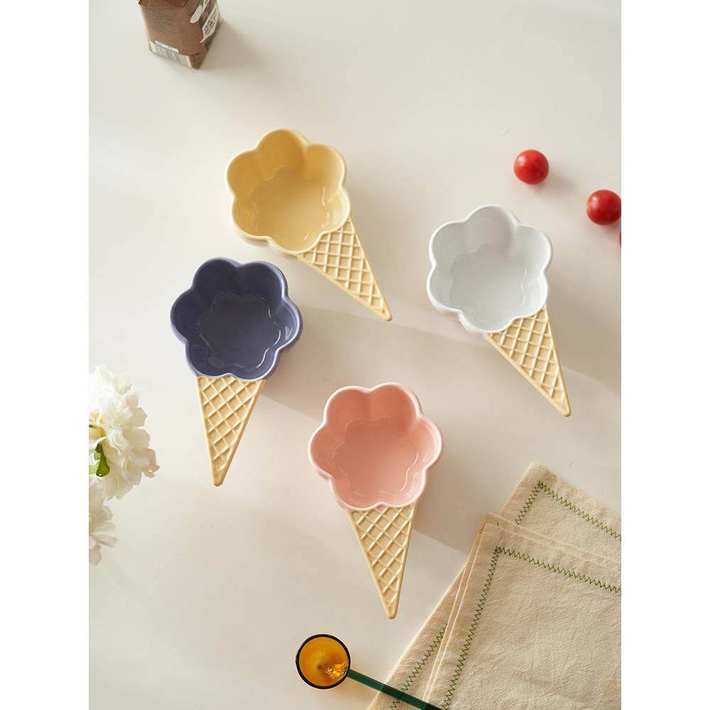 A5L火锅蘸料碟带手柄味碟家用陶瓷小碟子饺子酱料调料碗咸菜醋蝶