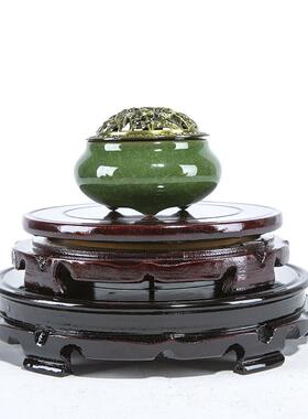 圆形实木底座 花瓶花盆鱼缸底座托盘 茶具奇石酒坛玉器托木质摆件