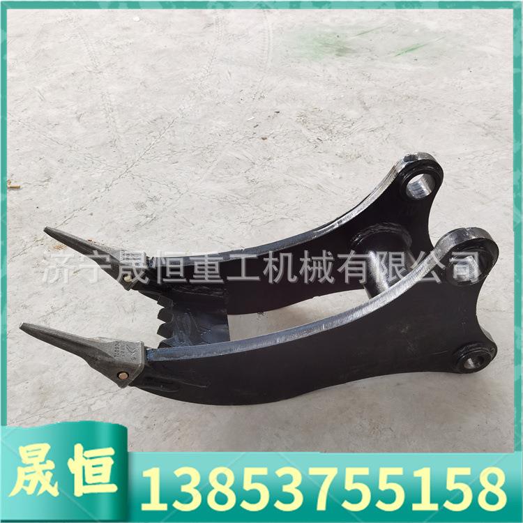 刨树墩松土器 挖树桩双钩斗齿松土器 60/75挖机苗圃刨树根钩子