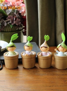 创意北欧风格装饰品可爱个性卧室家居小摆设办公室桌W摆件生日礼