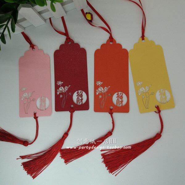 50 许愿卡吊卡树挂饰招财款 祈福牌创意手工悬挂祝福小贺卡心愿树