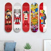 饰品板面 酒吧流行挂件装 定制潮牌滑板 芝麻街陈列广告墙壁时尚