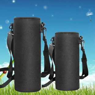 户外水杯通用大杯套保温玻璃杯带提绳袋保护套斜挎背带750/1000ML