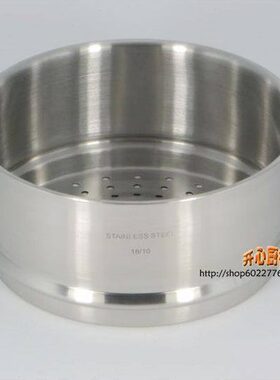 家用圆形18/10不锈钢蒸笼加厚加高蒸屉可叠加16cm蒸碟蒸盘蒸锅