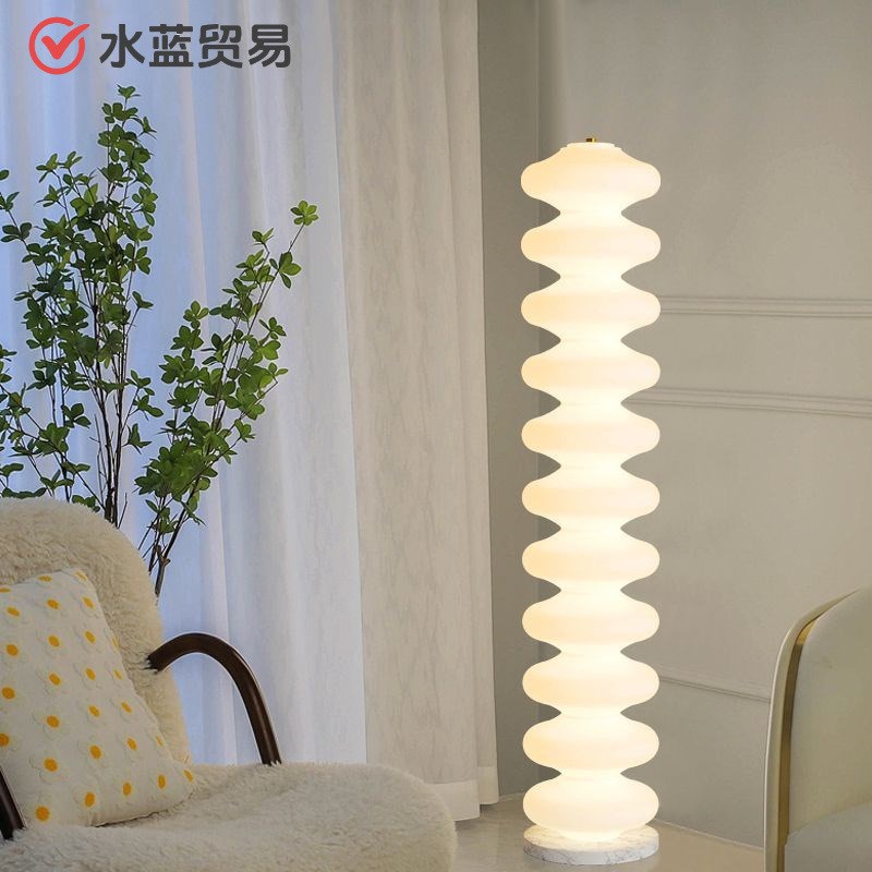 现代落地灯北欧奶油风创意卧室床头氛围灯家用温馨T客厅沙发角落