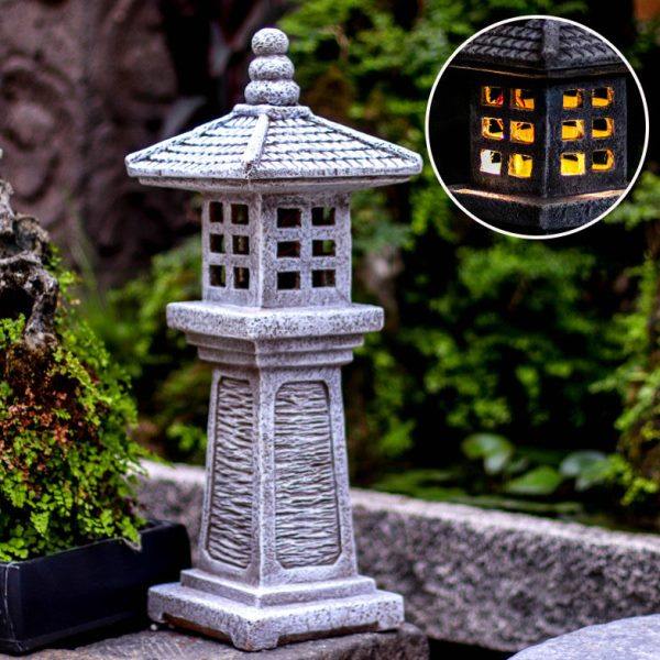 灯塔插电太阳能灯户外庭院禅意花园装饰别墅布置造景摆件宫灯石塔,家居饰品,户外/庭院摆件,淘宝优惠券,粉丝福利购,淘宝优惠卷