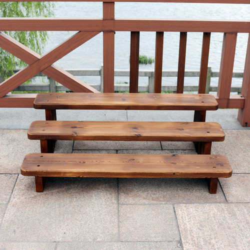 碳化实木多层阶梯l花台阳台木制花架庭院花架肉肉花盆架子植物花