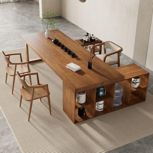 新中式实木茶桌大板泡茶桌茶柜一体办公室现代家用干泡台桌椅组合,住宅家具,家用茶台/茶桌,淘宝优惠券,粉丝福利购,淘宝优惠卷