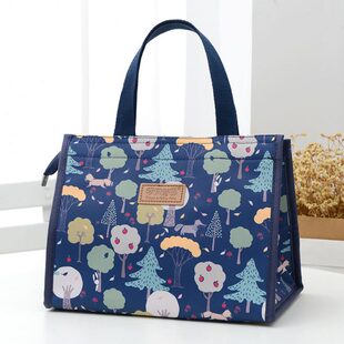 大容量可平放饭盒袋加厚铝箔保温包学生便当袋大号午餐袋提饭包