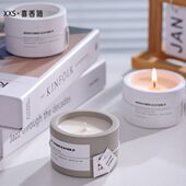 北欧风香薰蜡烛简约创意水泥杯艺术家居饰品摆件蜡烛杯女神节礼物