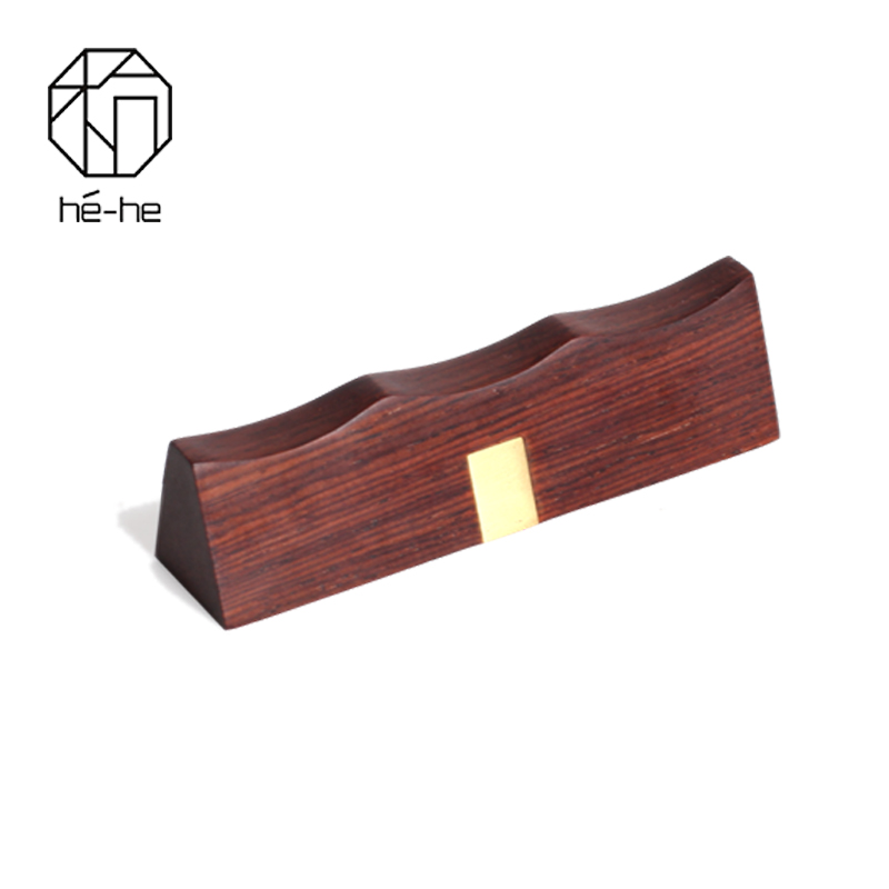 和合典藏一体笔i搁 红木酸枝木笔山铜笔搁笔架简约创意文房毛笔置