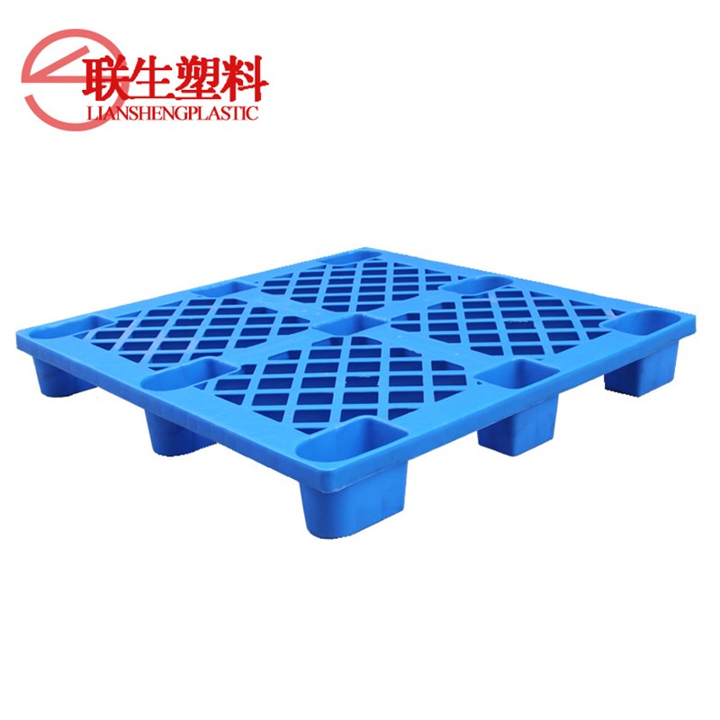 43卡网格c塑料卡板九脚  仓库叉车装卸货物托盘  加厚托盘1.1*1.1