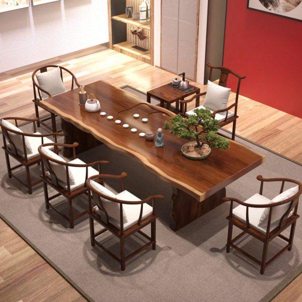 原木大板桌实木茶桌新中式茶桌椅组合禅意家用公室中式茶台茶几,商业/办公家具,茶台/茶桌,淘宝优惠券,粉丝福利购,淘宝优惠卷