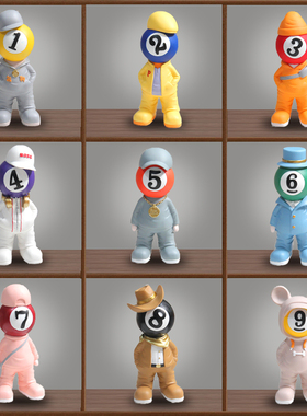 台球黑八桌球人物摆件礼品客厅桌面办公室软装创N意家居装饰工艺