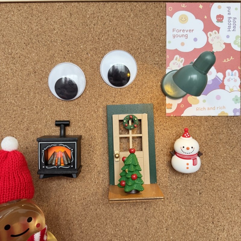 创意覆古日c系圣诞门框图钉毛毡圣诞树毛毡板装饰软木板照片墙按