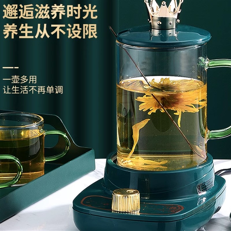 多功能迷你电热水杯烧水杯煮花茶杯分体高硼玻璃泡茶杯.煮水杯礼