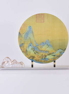 现代新中式创意假山金属摆件样板房酒G店会所客厅玄关柜电视柜摆