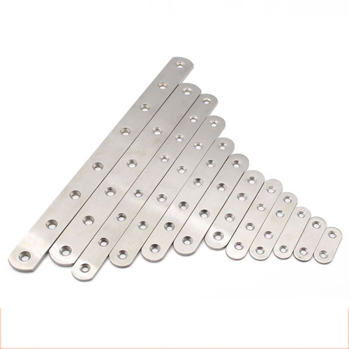 加厚不锈钢连接件钢直片角铁 180度角码一字型平角片固定码层板拖