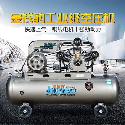金钱豹空压机工业级大型380v木工喷漆汽修高压充打气泵空气压缩机