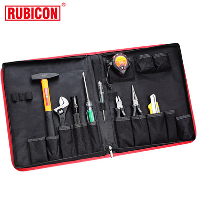 罗宾汉RTS-9C 进口9件电工工具组套装 家用电工维修工具包 带卷尺