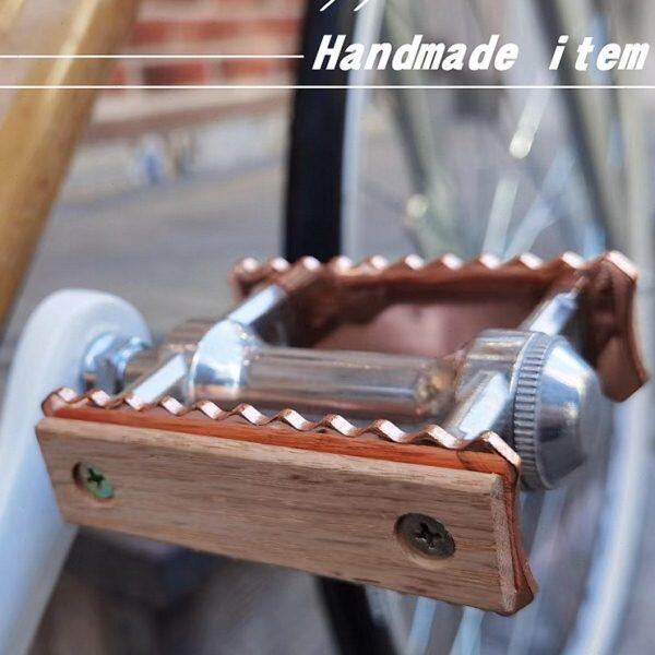 复古老自行车木片脚踏板城市通勤车死飞小轮跑脚蹬轻便单车踩踏板