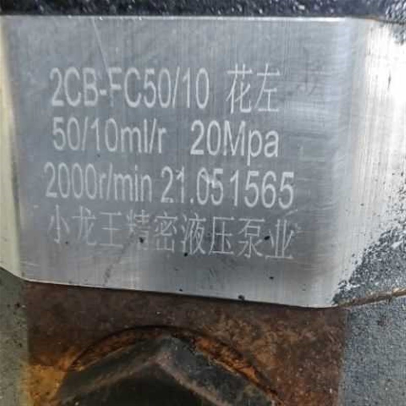 小龙王精密液压 2CBw-FC50/10液压齿轮油泵
