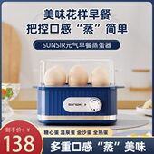2024新款 蒸蛋器全自动煮蛋器家用小型迷你1人煮蛋器全自动早餐机