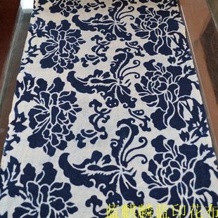南通特产纯手工蓝印花布手织布通州土布整卷老字号蓝麒麟