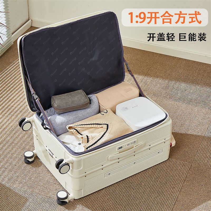 侧开盖行李箱女2025s新款铝框大容量多功能男登机宽拉杆旅行皮箱