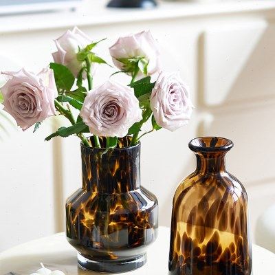 豹纹玻璃花瓶水养艺术高级感插花花器仿古客厅复古新中式餐桌摆件,鲜花速递/花卉仿真/绿植园艺,花瓶,淘宝优惠券,粉丝福利购,淘宝优惠卷