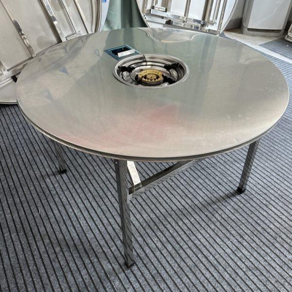 加厚全不锈钢火锅桌商用煤气炉韩式炉折叠餐桌然气炉圆桌,住宅家具,不锈钢/PVC餐桌,淘宝优惠券,粉丝福利购,淘宝优惠卷