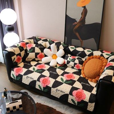 敏顺皮沙发垫四季通用2024新款卡通现代格子防滑沙发坐垫布盖布巾,居家布艺,沙发垫,淘宝优惠券,粉丝福利购,淘宝优惠卷
