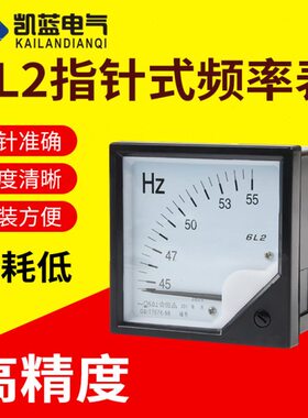 6L2频率表0-50HZ赫兹表直流DC10V型4-20MA电流电压表45-55HZ