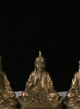 采购产品铜像饰品,仿古三清v祖像,太行老君坐像,喇叭祖家居桌面装