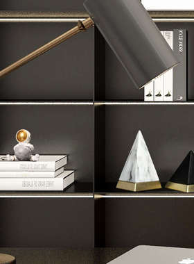 现代创意几何金字塔摆件样板间新中式轻奢客厅电视柜Z软装装饰品