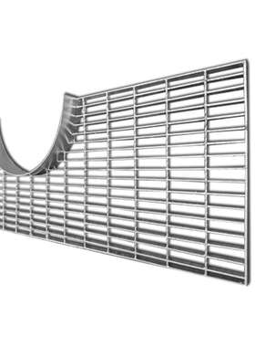 Steel grating for photovoltaic power plant platform