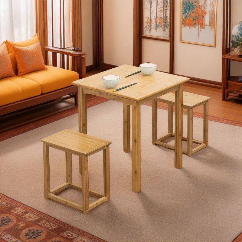 楠竹小方桌实木方桌家用吃饭桌子农村客厅小户型餐桌方桌正方形