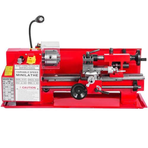 电动550W普通微型车床金属车削铣床机床台式切割车床样品建模工作